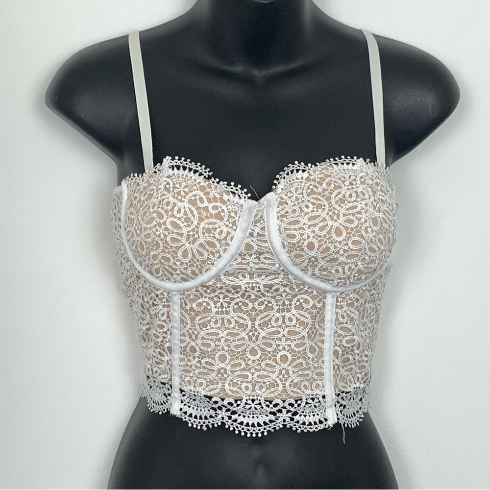 REVAMPED Lace Bustier Crop Corset Top